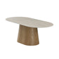 Astoria Dining Table with Sintered Stone Top & Oak Veneer Pedestal Base
