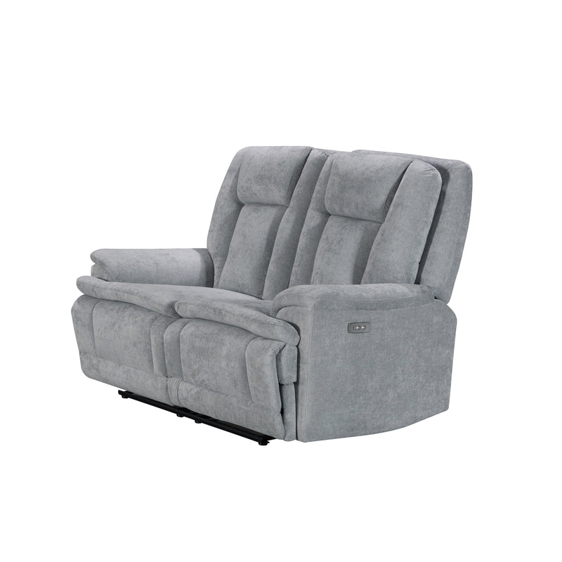Haven 2 Seater Power Recliner Chair with USB & Type-C Charging in Grey