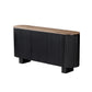 Nova Buffet with Walnut Veneer Top & Black Fluted Finish