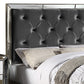 Germany Bedframe Velvet Upholstery Tufted Headboard Mirrored Work Deep Quilting in Beige Colour