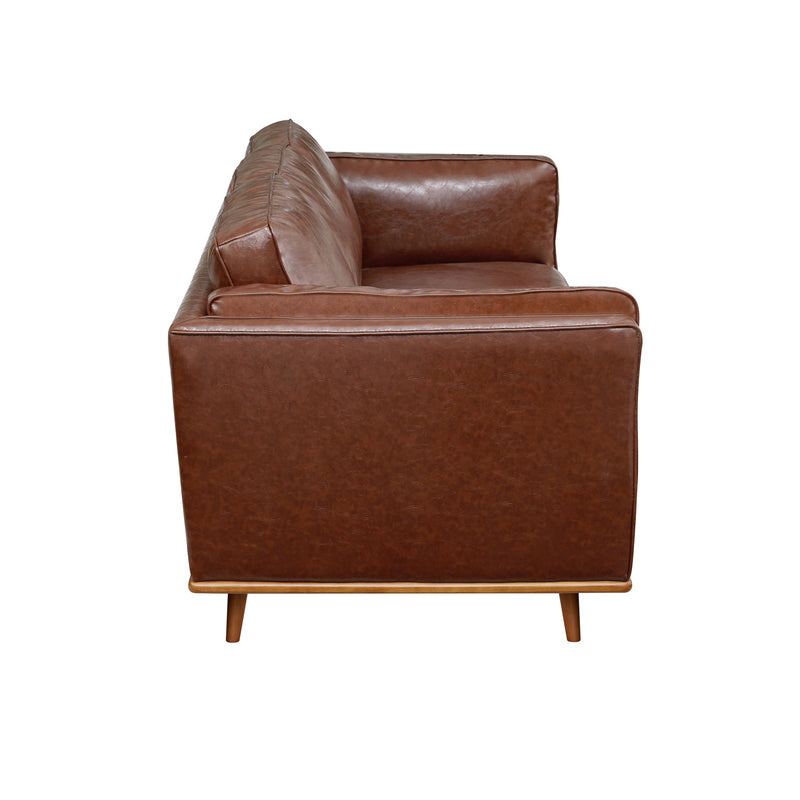 York 3+2 Seater Sofa Fabric/Leatherette Lounge Set with Wooden Frame