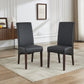 Swiss 2x wooden Frame Leatherette Dining Chairs in Multiple Colour