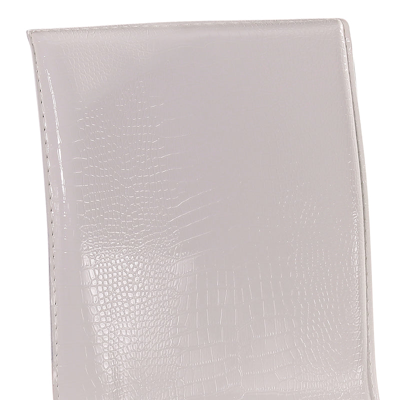 Espresso 2X Dining Chair Leatherette Seat Pad In Black Colour