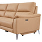 William Top Grain Leather Electric Recliner Chaise Sofa with Storage
