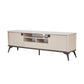 Maxwell TV Cabinet MDF Particle Board with Melamine Finishing Storage Space Metal Legs