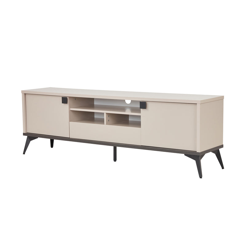 Maxwell TV Cabinet MDF Particle Board Storage Space Metal Legs