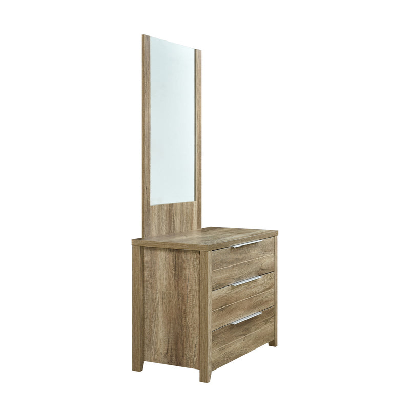 Cielo Natural Wood Like MDF Bedroom Suite 5/4 Pcs In Oak Colour with Dresser and Tallboy