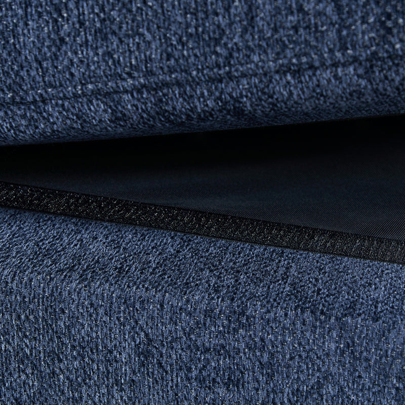 Orion Large Corner Sofa Premium Polyester Upholstery Fluffy Padded Seat Wooden Frame Rubber Wooden Legs Ottoman