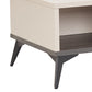 Maxwell Coffee Table MDF Particle Board with Melamine Finishing Open Cabinet Metal Legs