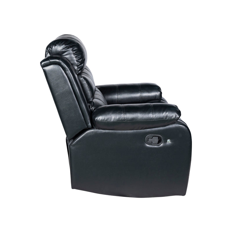Chelsea 3R+2R Seater Leatherette Recliner Console & LED Lights