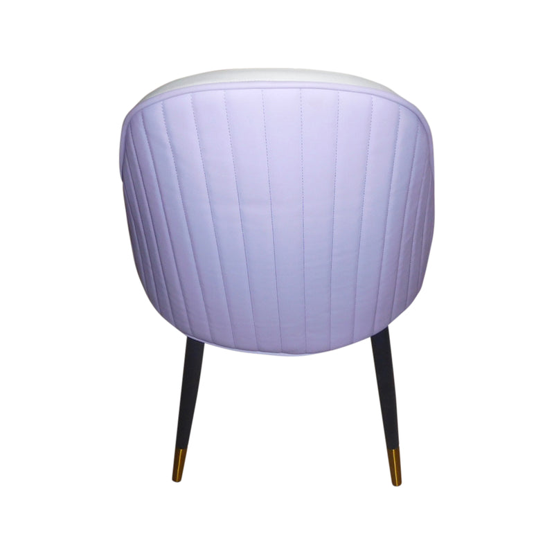 Shell 2X Dining Chairs Purple Colour Premium Leatherette Carbon Steel Frame Firm Support