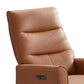 Arm Chair Power Recliner 360 Degree Swiveling Cow Leather USB Charger Metal Legs Roxy