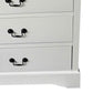 Spencer Solid Wooden Grey Colour Tallboy with 5 Drawers Metal Handles