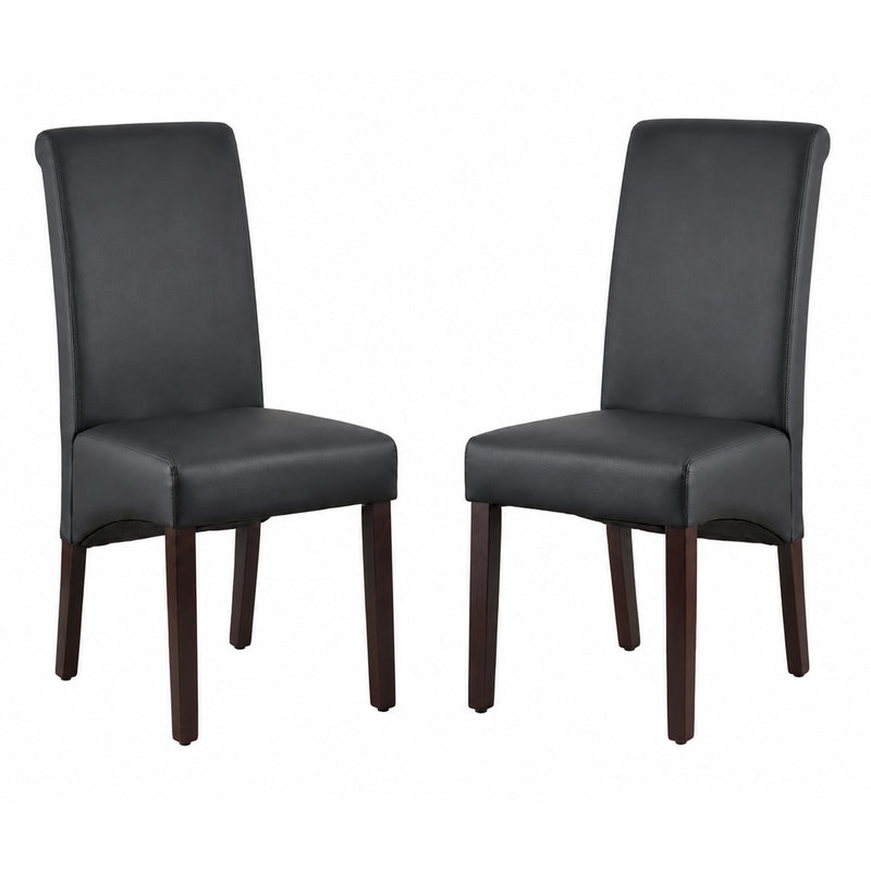 Swiss 2x wooden Frame Leatherette Dining Chairs in Multiple Colour