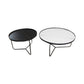 Duke Coffee Table Sintered Stone Round Table Top Carbon Steel Base Aesthetic Design