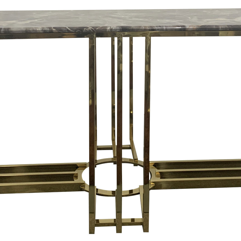 Daisy Stainless Gold Frame & Marble Top Dining Table