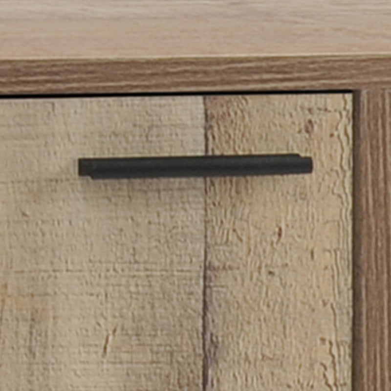 Mascot Wine Cabinet With 3 Storage & Open Selves Bar Cabinet Made Of Particle Board In Oak Colour