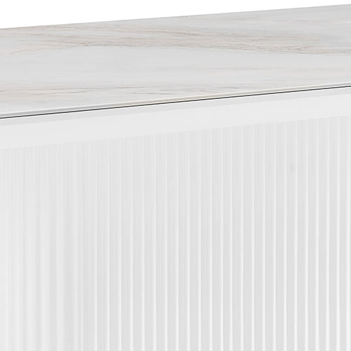 Aspen Dining Table Ceramic Table Top MDF Structure Stainless Steel