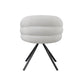 Beck 2x Linen Swivel Dining Chair with Curved Back Design in Beige