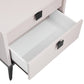 Maxwell Bedside Table MDF Particle Board with Melamine Finishing 2 Drawers Metal Handles & Legs