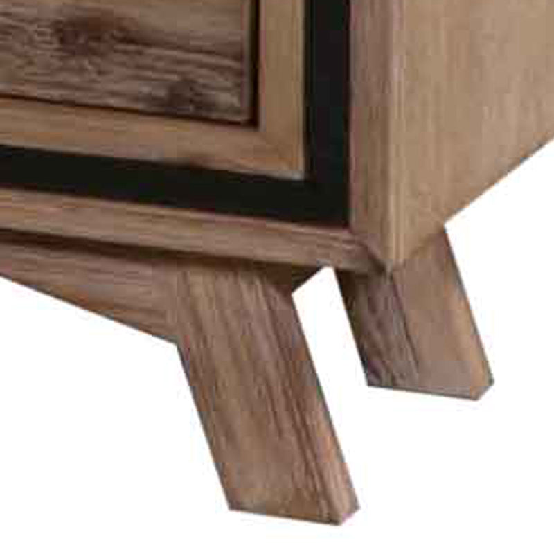 Seashore Scandi Solid Timber Bedside Table with Drawer – Natural Finish