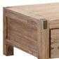 Java Solid and Veneered Acacia Coffee Table with Drawer Support