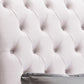 Elsa Luxury Upholstered Tufted Sleigh Bed Frame with Studded Details in Multiple Size & Colour