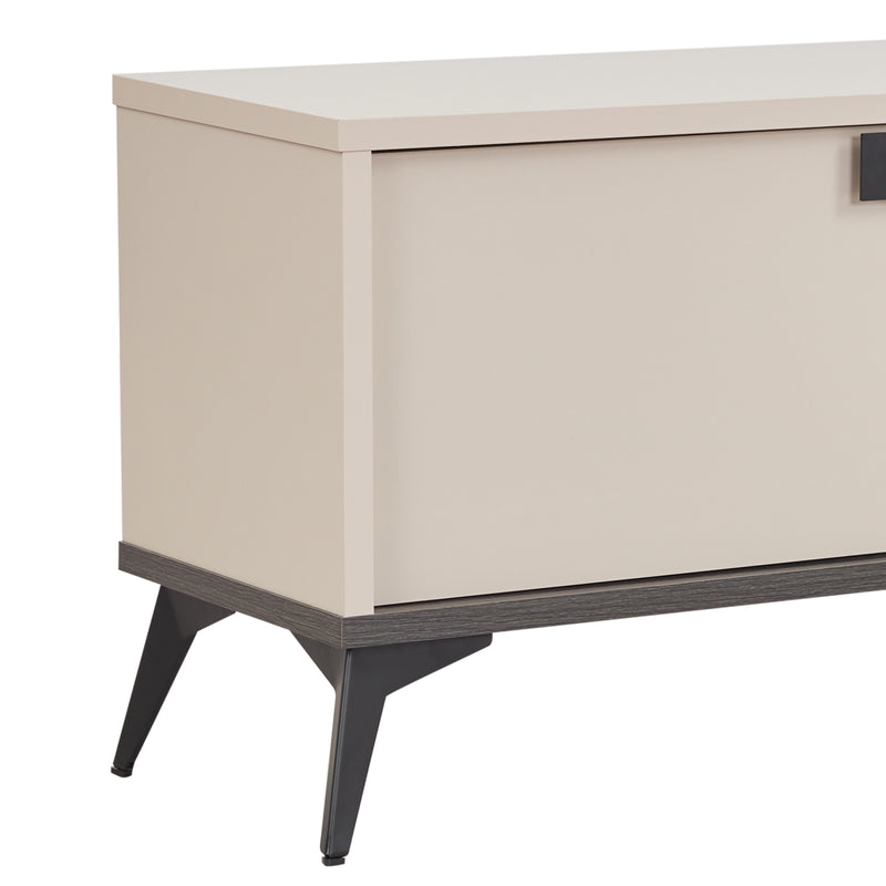 Maxwell TV Cabinet MDF Particle Board Storage Space Metal Legs