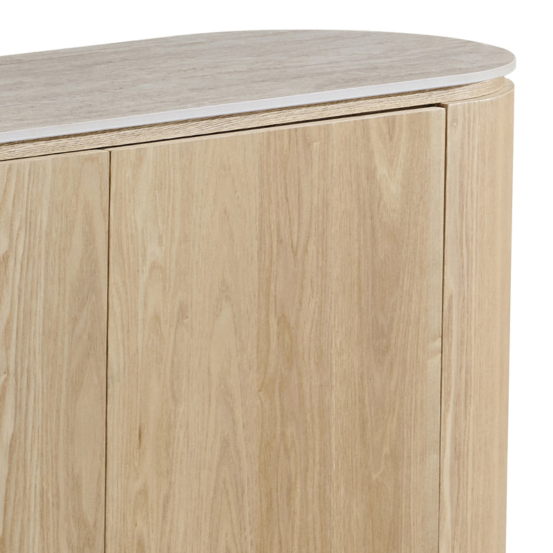 Astoria Buffet Unit with Sintered Stone Top & Oak Veneer Finish