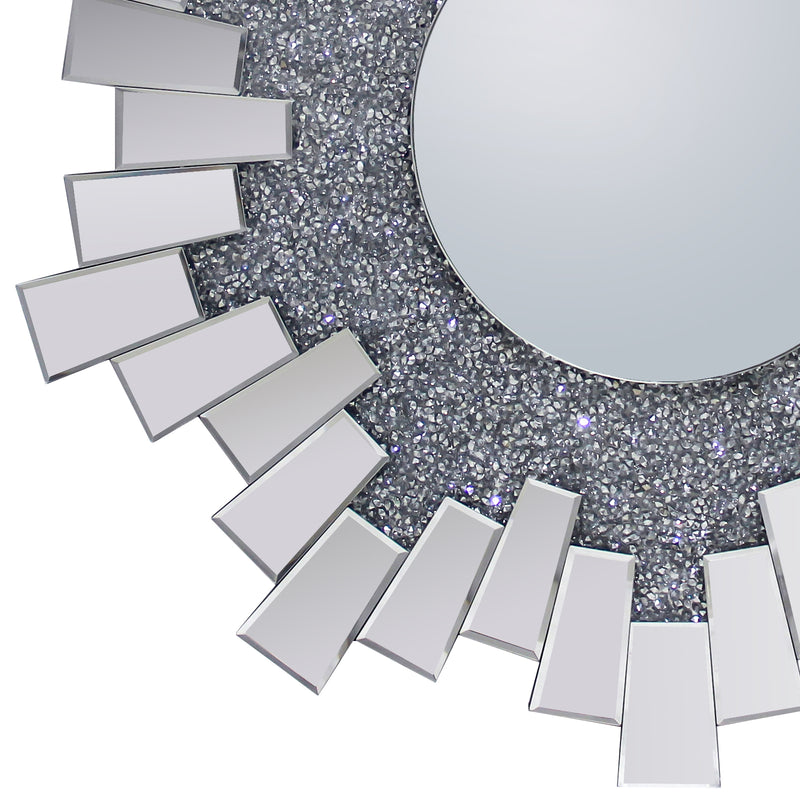 Sparkling Wall Mirror Quality MDF and Glass in Smokey Grey and Silver