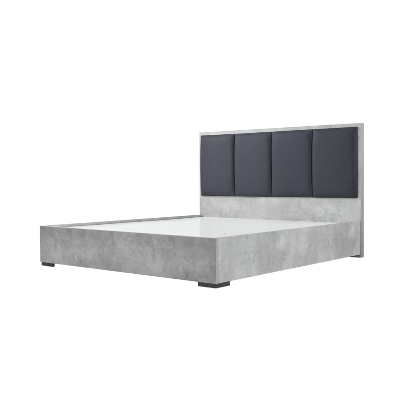 Copper Fabric Upholstery Bed Constructed with MDF Particle Board