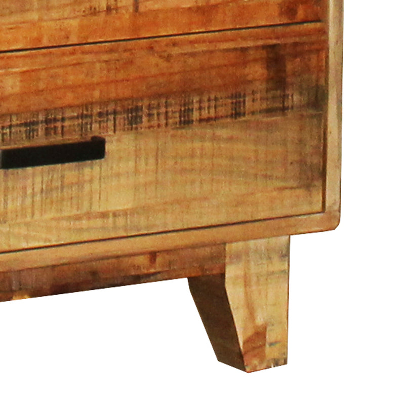 Woodstyle Dresser Solid Timber Light Brown 6 Drawers Rustic Texture