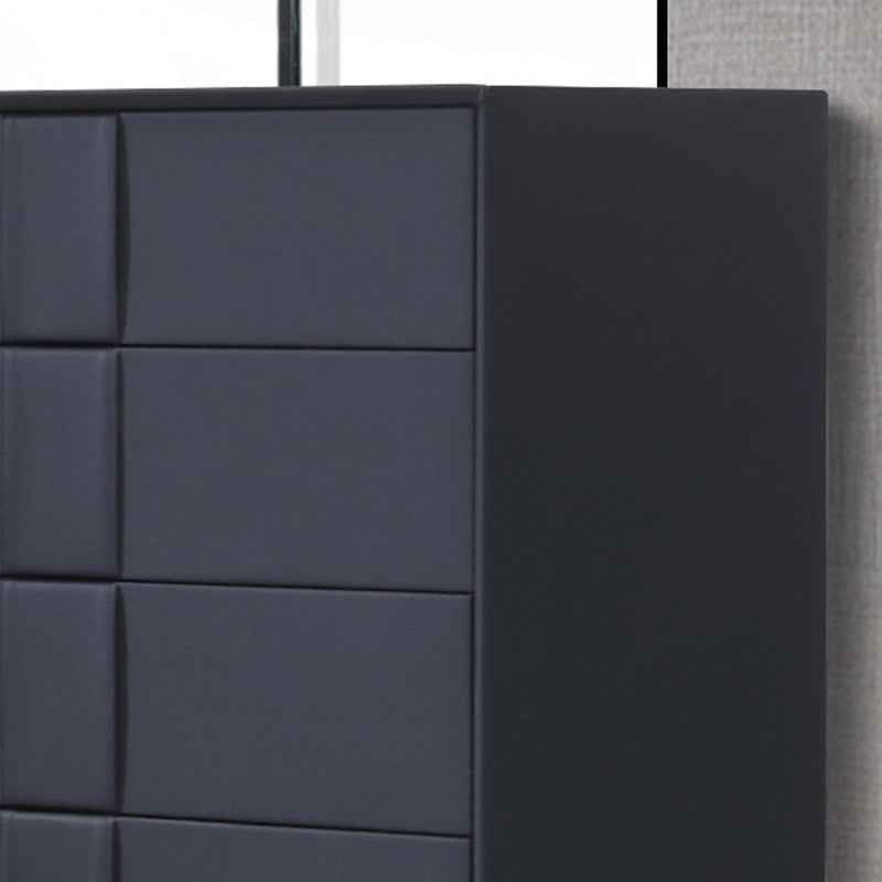 Prado Tallboy MDF Construction Leather Upholstery 5 Storage Drawers