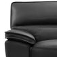 Hugo Luxurious Large Leatherette Corner Sofa 7 Seater with Chaise Black Colour