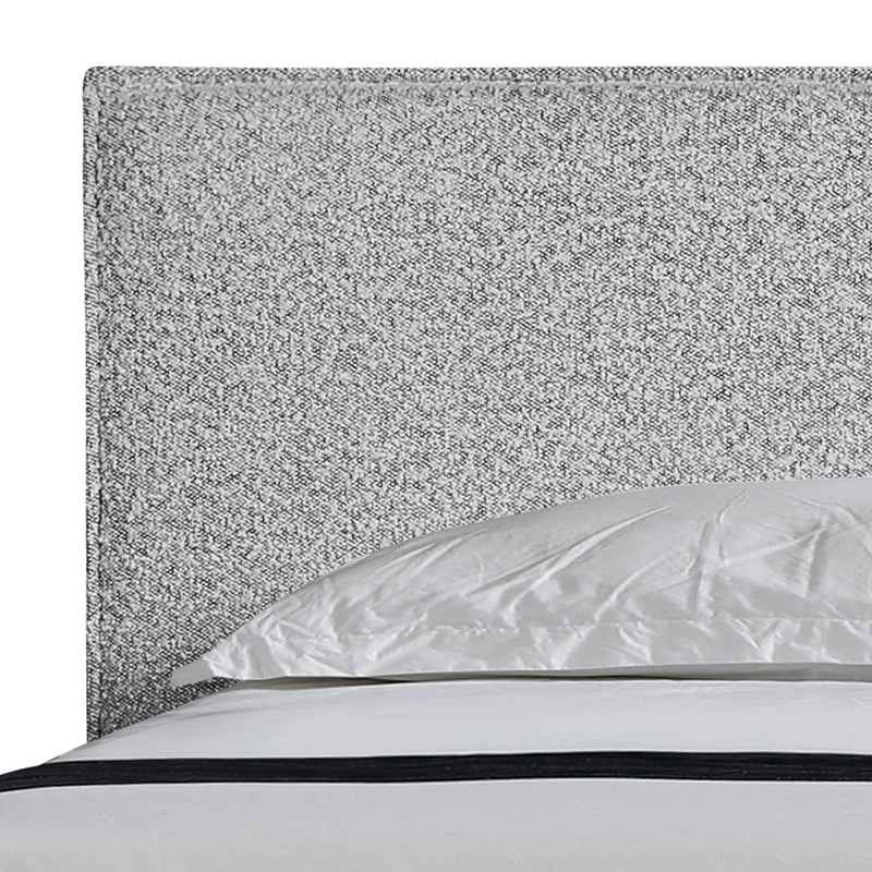 Ralph Bed Frame Fabric Upholstery Medium High Headboard in Serene White Colour