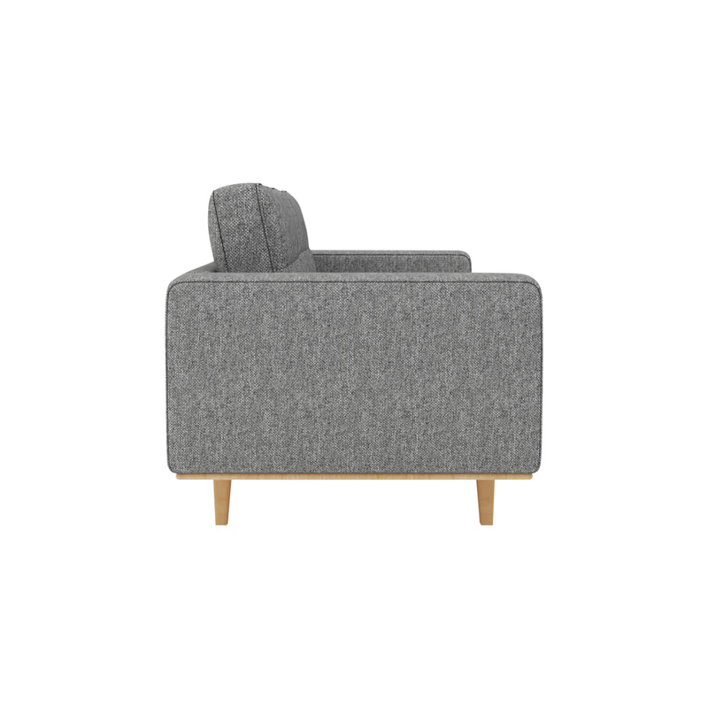 Dallas 3+2 Seater Sofa Fabric Upholstery Grey Colour Pocket Spring Wooden Frame