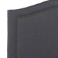Carla Queen Charcoal Headboard with Curved Shape & Metal Studs