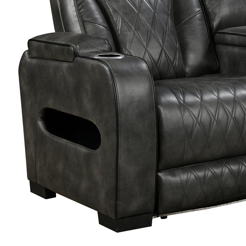 Empire 3R+2R Leatherette Electric Recliner Sofa Set LED Lighting