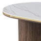 Archie Rectangular Coffee Table with Sintered Stone Top & Timber-Look Finish