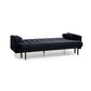 Marcella Velvet Fabric Modern 3 Seater Sofa Bed in Green & Black Colour