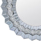 Glamorous Smokey Grey and Silver Crystal-Adorned Wall Mirror Premium Quality MDF & Glass