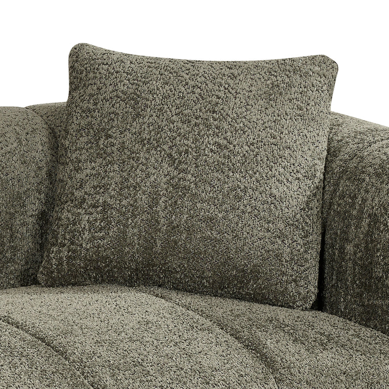 Bethany Modern Frameless Compressed Fabric 3 Seater Sofa