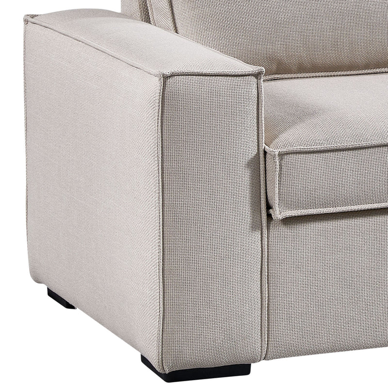 Ada Multifunctional 3 Seater Sofa Bed Fabric Upholstery Wooden Structure