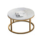 Mars Coffee Table Stainless Gold Frame & Top Marble White