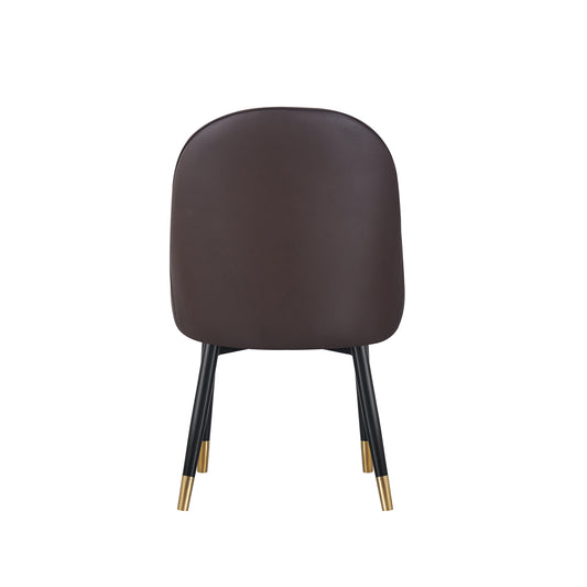 Lotus 2X Dining Chair Leatherette Padded Upholstery Powder Coating on Legs