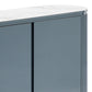 Dixon Buffet MDF Board Glossy Surface Dark Blue Colour Ample Storage