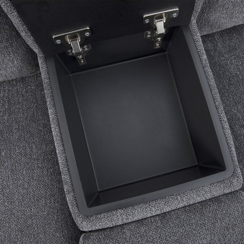 Harley Large Sectional Corner Modular Lounge Suite in Fabric with Electric Recliner