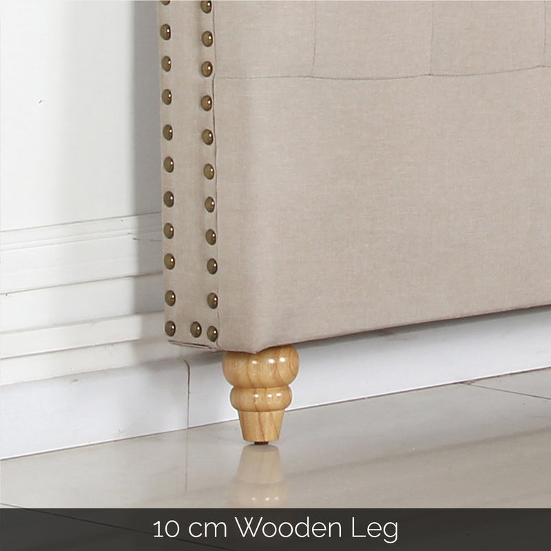 Sean Fabric Bed Headboard In French Provincial Design in Multiple Size and Colors