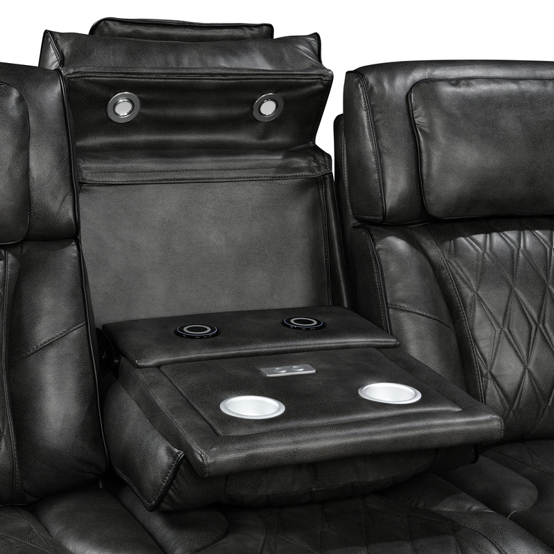 Empire Multiple Seater Leatherette Recliner Sofa with LED Headrest