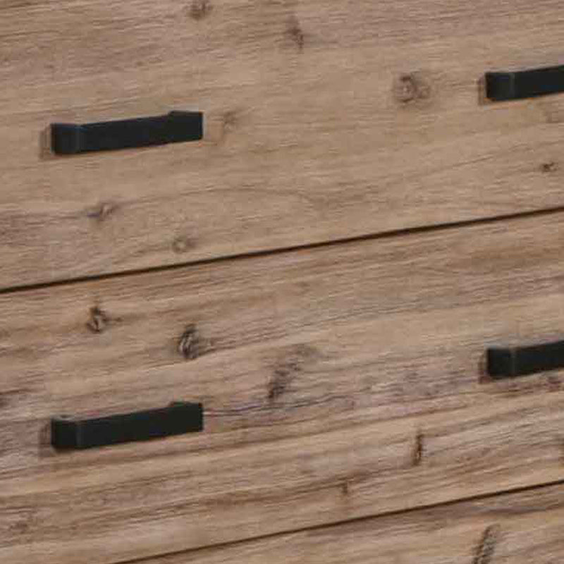 Seashore 5 Drawers Tallboy in Solid Acacia Timber with Silver Brush Colour